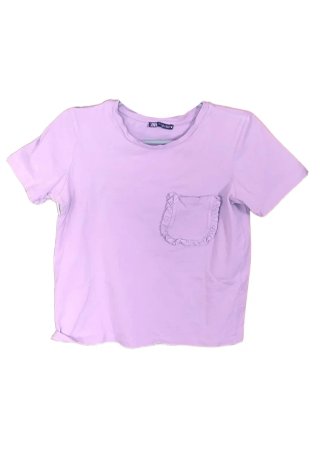 Camiseta Zara S, camiseta lila, camiseta morada