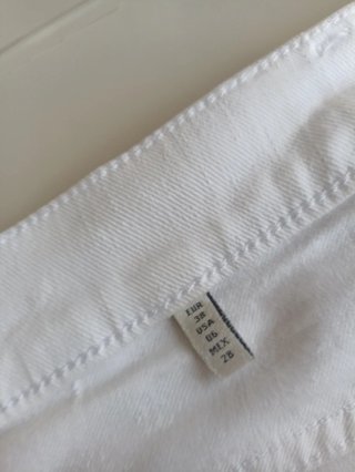 Pantalón Vaquero Blanco Roto Zara Talla 38