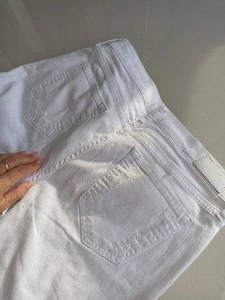 Pantalón Vaquero Blanco Roto Zara Talla 38