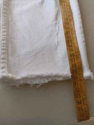 Pantalón Vaquero Blanco Roto Zara Talla 38