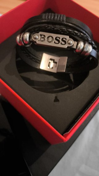 Pulsera BOSS Hombre Negra Nueva