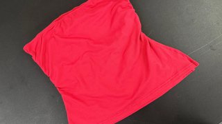 Top palabra de honor rojo Shein