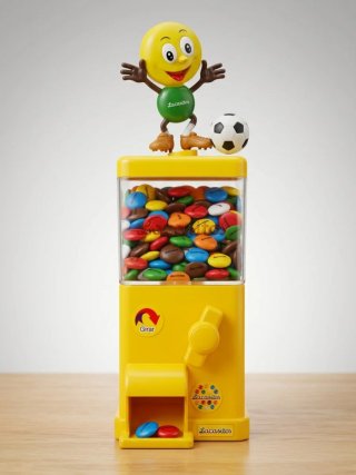 Máquina Lacasitos con figura y balón