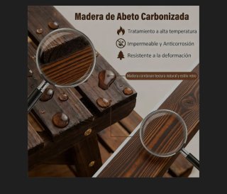 Estantería para Plantas de Madera 3 Niveles