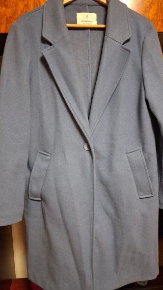 Abrigo Stradivarius Azul Talla L
