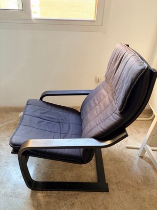 Sillón Ikea con Reposapiés Madera