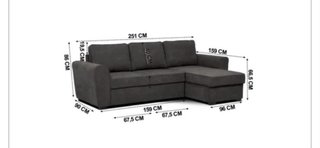 Sofá chaise longue convertible en cama