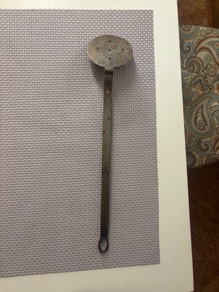 Espumadera Antigua de Hierro Forjado