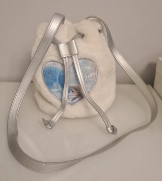 Bolso peluche blanco y plateado Frozen Elsa