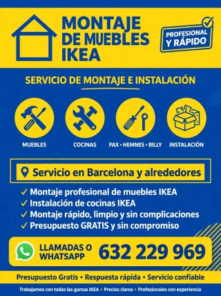 Servicio de montaje de muebles