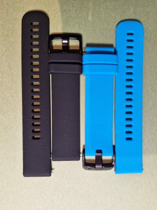 2 Correas para Garmin (Negro y Azul)