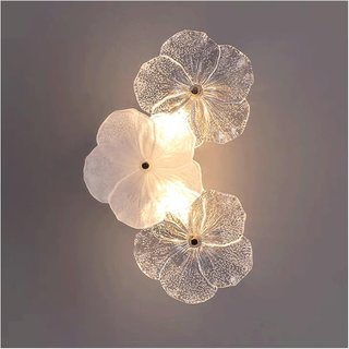 Lampada da Parete Applique Luce LED Fiore Vetro