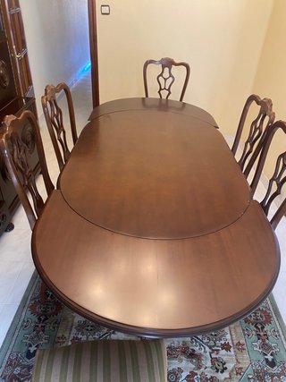 Mesa de Comedor Extensible y 6 Sillas