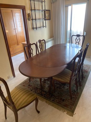 Mesa de Comedor Extensible y 6 Sillas