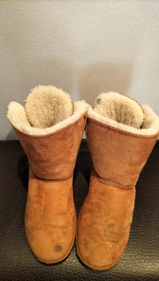 Botas de Piel con Borreguillo para Niña  Talla 33
