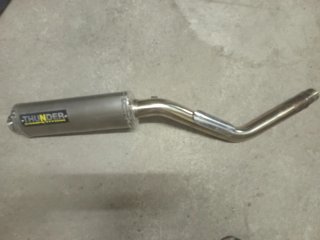Tubo de escape Thunder gris/plateado