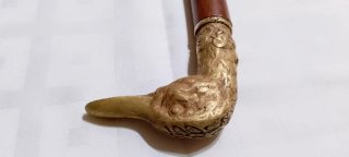 Bastón con Empuñadura de Bronce Cabeza de Pato