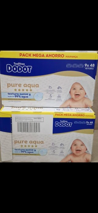 Pack 9x48 Toalhitas Dodot Pure Aqua