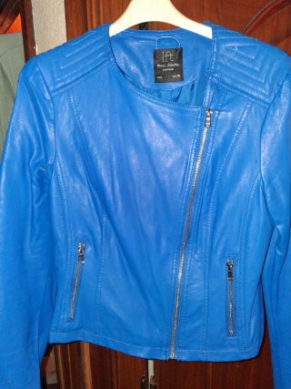 Chaqueta efecto piel azul Ift Talla l