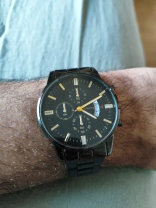 Reloj Geneva Negro y Dorado