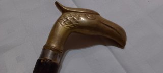 Bastón con Empuñadura de Bronce Cabeza de Águila