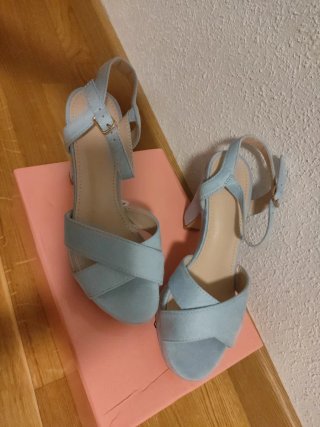 Zapatos de Tacón Azules Talla 37