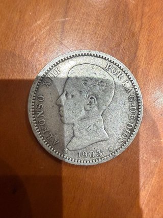 Moneda 1 Peseta de Plata 1903 Alfonso XIII