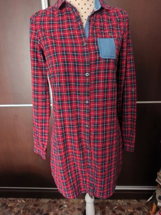 Vestido camisero cuadros Tommy Hilfiger