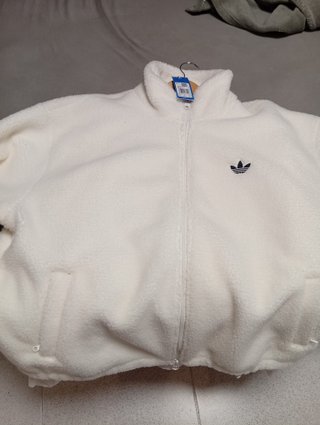 Chaqueta polar Adidas blanca