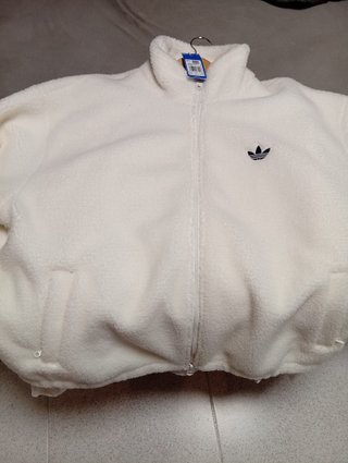 Chaqueta polar Adidas blanca