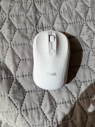 ratón inalámbrico blanco de la marca Trust