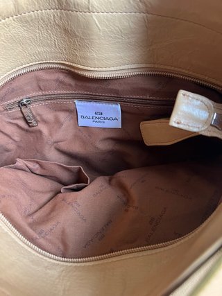 Bolso Balenciaga Piel Beige Vintage