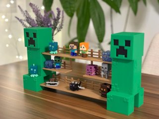Expositor-Estantería Figuras Minecraft (Creepers)