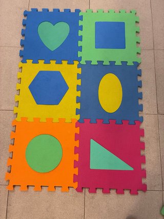 35 piezas de Alfombra puzzle infantil formas goma
