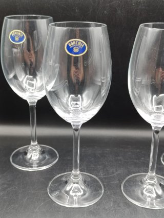 Set copas de vino cristal Bohemia
