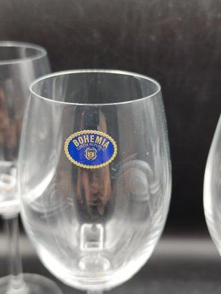 Set copas de vino cristal Bohemia