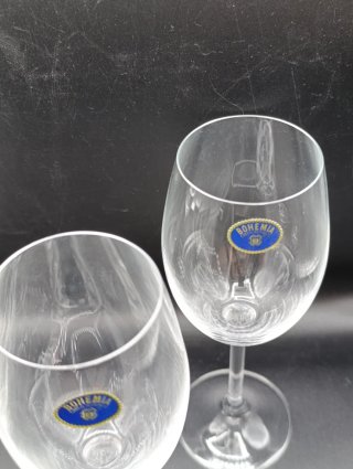 Set copas de vino cristal Bohemia