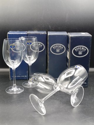 Set copas de vino cristal Bohemia