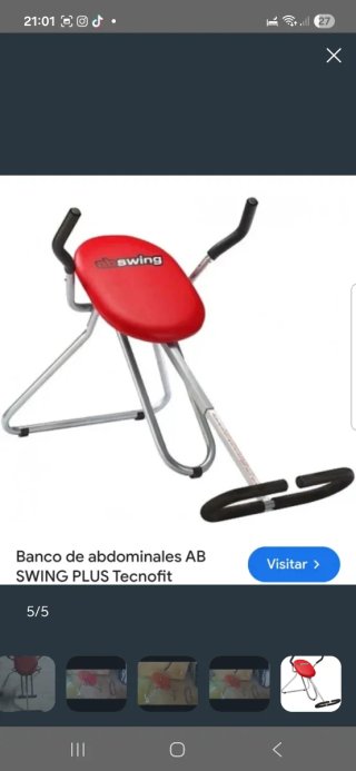 , Banco Abdominales Abswing Rojo