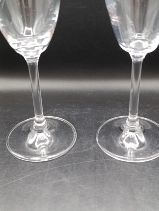 Juego copas flauta cristal Bohemia