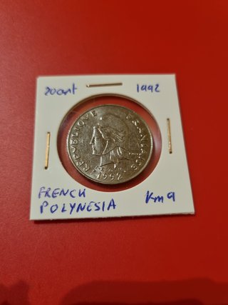 Polinesia francesa Moneda 20 Francos 1992