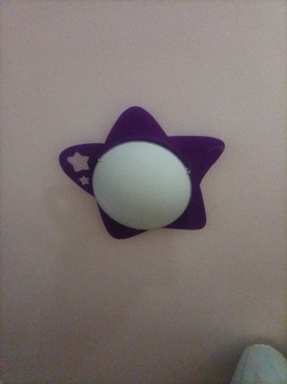 Lámparas infantiles estrella morada y corazon
