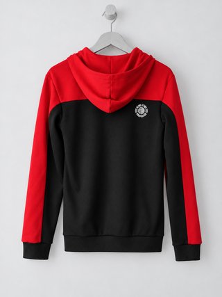 Sudadera Banlieue con Capucha Negra y Roja