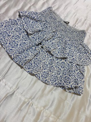Minifalda con Volantes Estampada