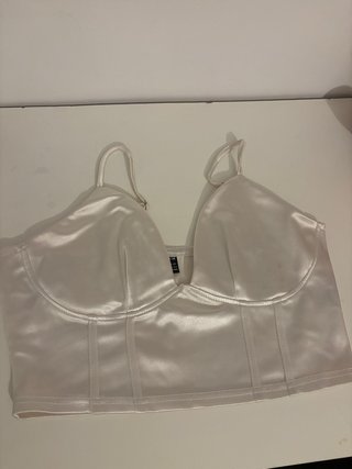 Top Fiesta Blanco Shein Talla S