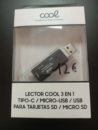 Lector Tarjetas Cool 3 en 1 USB-C/MicroUSB