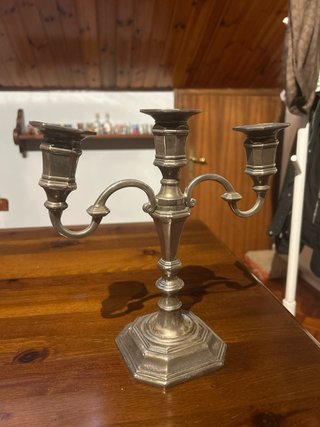 Candelabro Vintage placcato Argento 3 Fiamme
