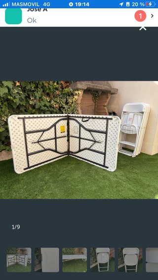 Mesa Plegable y 6 Sillas