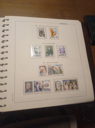 Colección Sellos España 1982 en Hojas Edifil