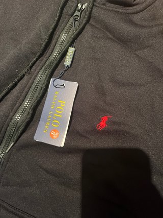 Sudadera Ralph Lauren Negra Cremallera Talla L